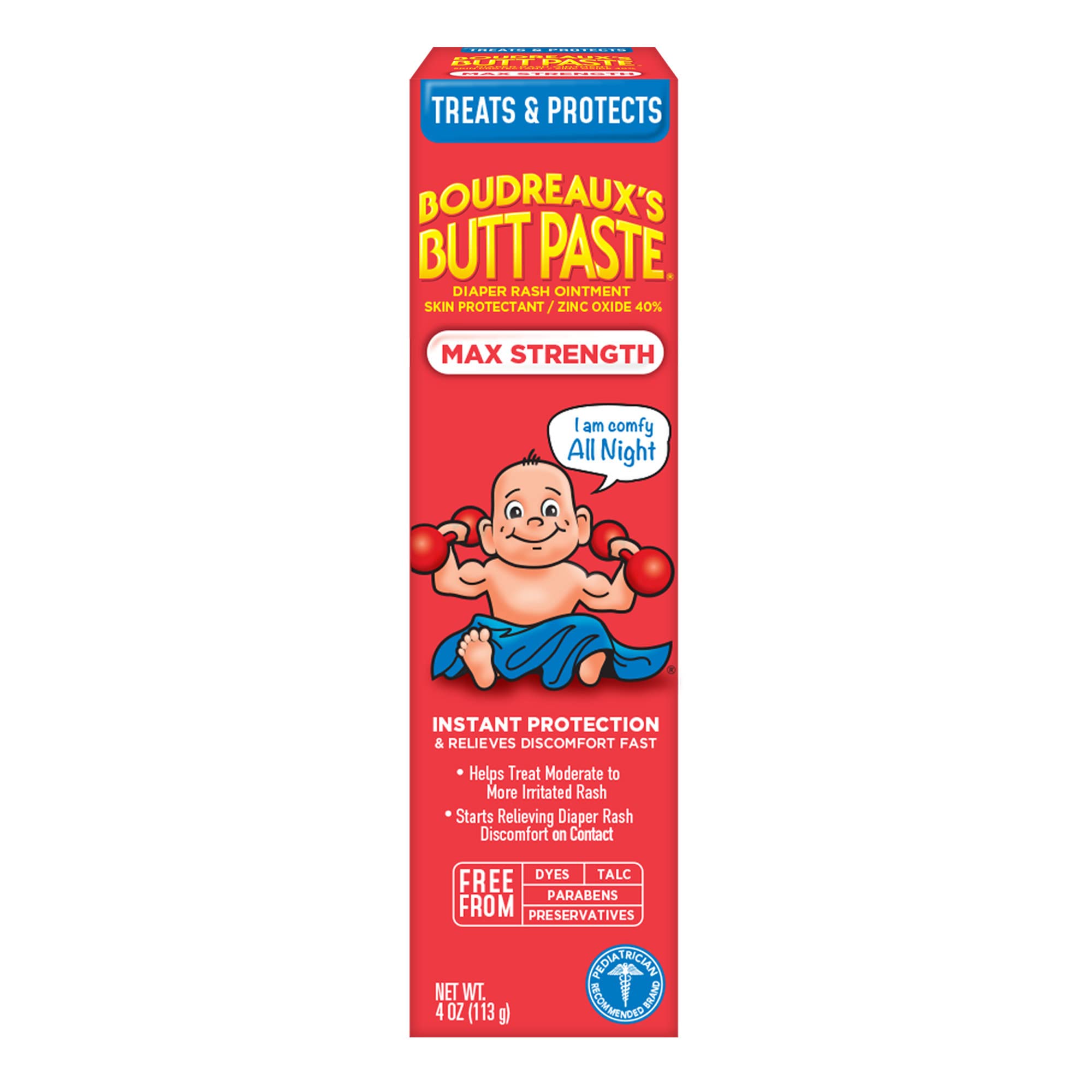Boudreaux's Butt Paste Maximum Strength Diaper Rash Ointment - 4 Oz