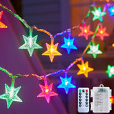 TERRIFI Star String Lights – 19 ft 40 LED Star Fairy String Lights with Remote and Timer, 8 Modes Waterproof Lights for Diwali, Ramadan, Bedroom,...
