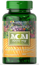 Puritan's Pride Acai 1000 Mg Antioxidant Support, 120 Count