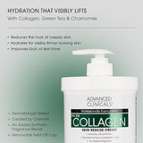 Advanced Clinicals Collagen Body & Face Moisturizer with Vitamin E