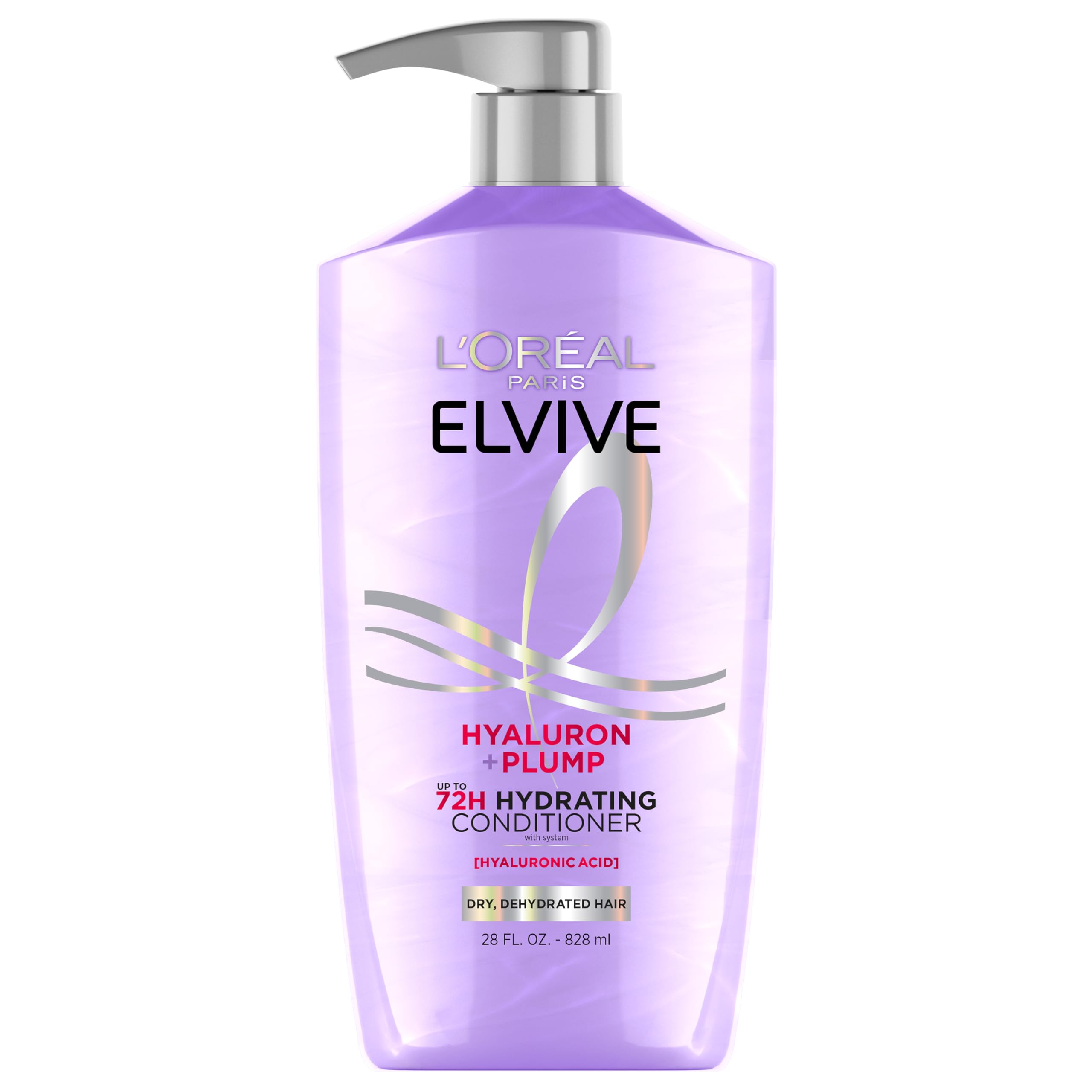 L’Oréal Paris Elvive Hyaluron Plump Hydrating Conditioner for Leaves with Shine, Paraben-Free, 26.5 oz