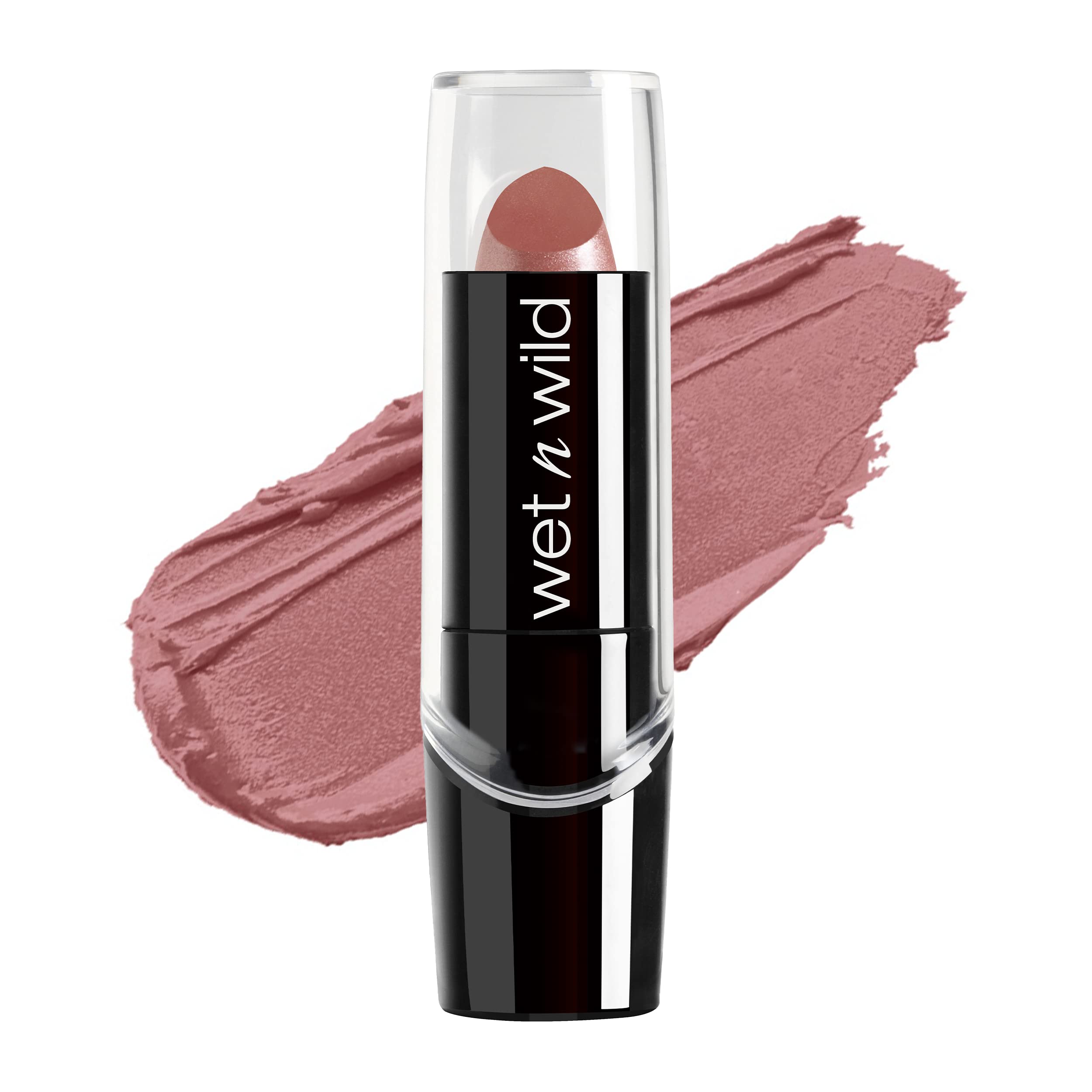 wet n wild Silk Finish Lipstick - Hydrating Rich Buildable Lip Color, Dark Pink Frost, Cruelty-Free & Vegan