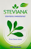 Steviana Sweetener 100 Sachets - Natural Zero-Calorie Stevia Sweetener Pack