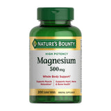 Nature's Bounty High Potency Magnesium 500 mg Tablets - 200 Count
