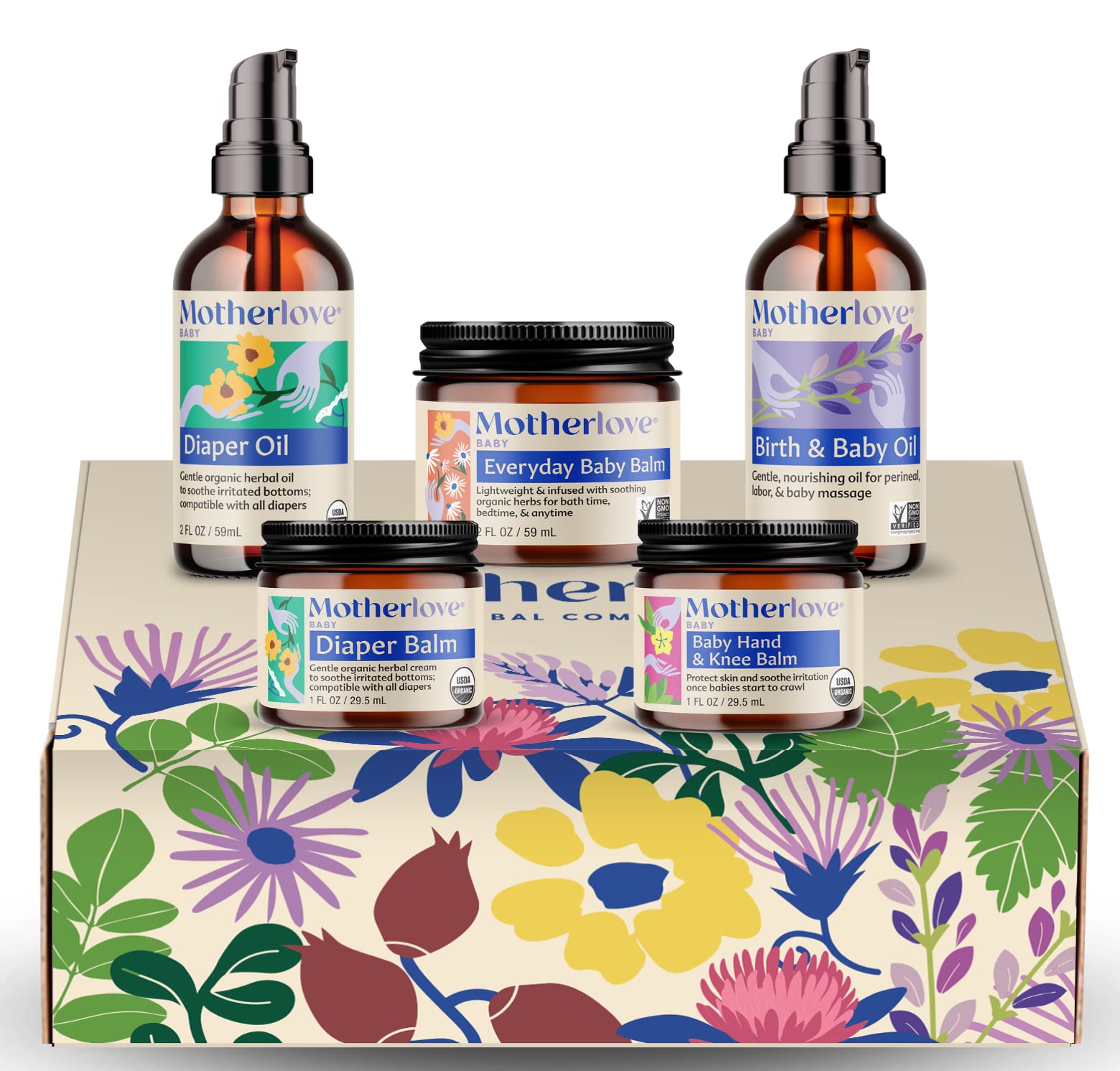 Motherlove Baby Body Care Gift Box - Clean & Gentle for Newborns & Toddlers