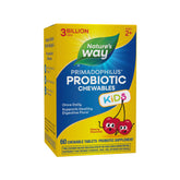 Nature's Way Primadophilus Kids Probiotic Chewables - Cherry Flavor, 3 Billion CFU, 60 Tablets