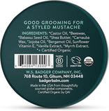 Badger Mustache Wax: Natural Hold, Subtle Shine & Flexible Control