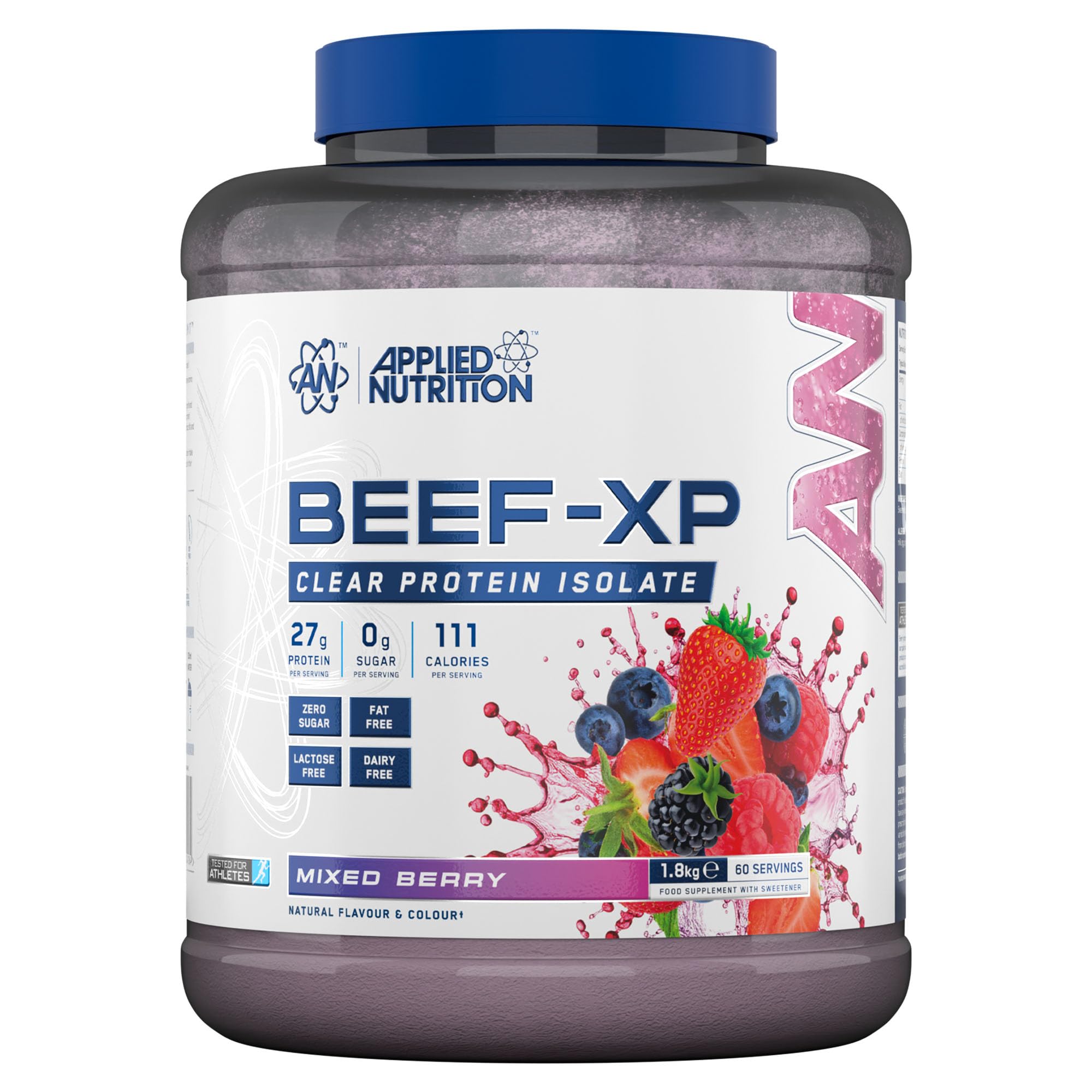 Applied Nutrition Beef XP Clear Hydrolyzed Protein Isolate - Mixed Berry 1.8kg Dairy-Free Zero Sugar