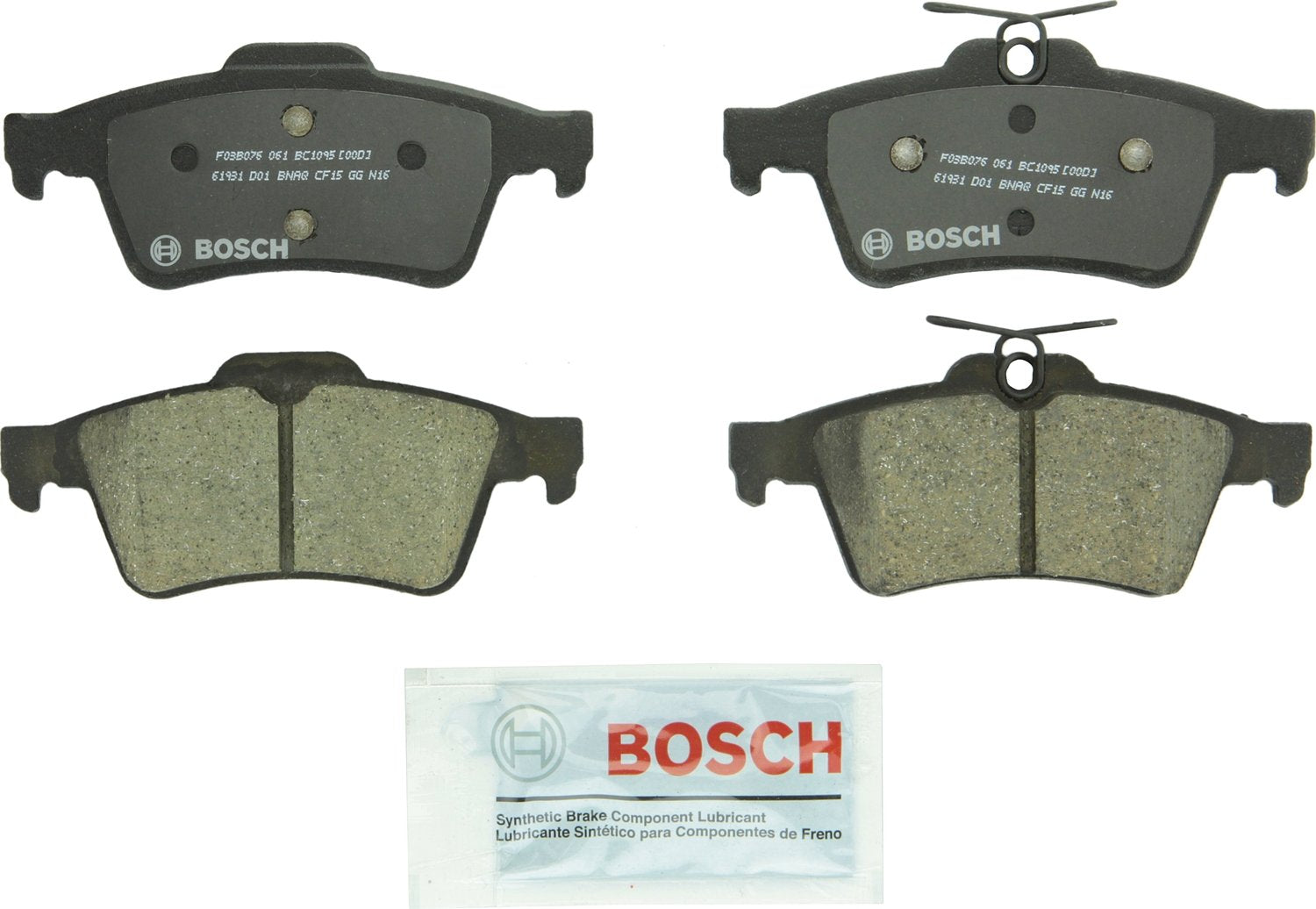 BOSCH BC1095 QuietCast Premium Ceramic Disc Brake Pad Set - Rear Brakes