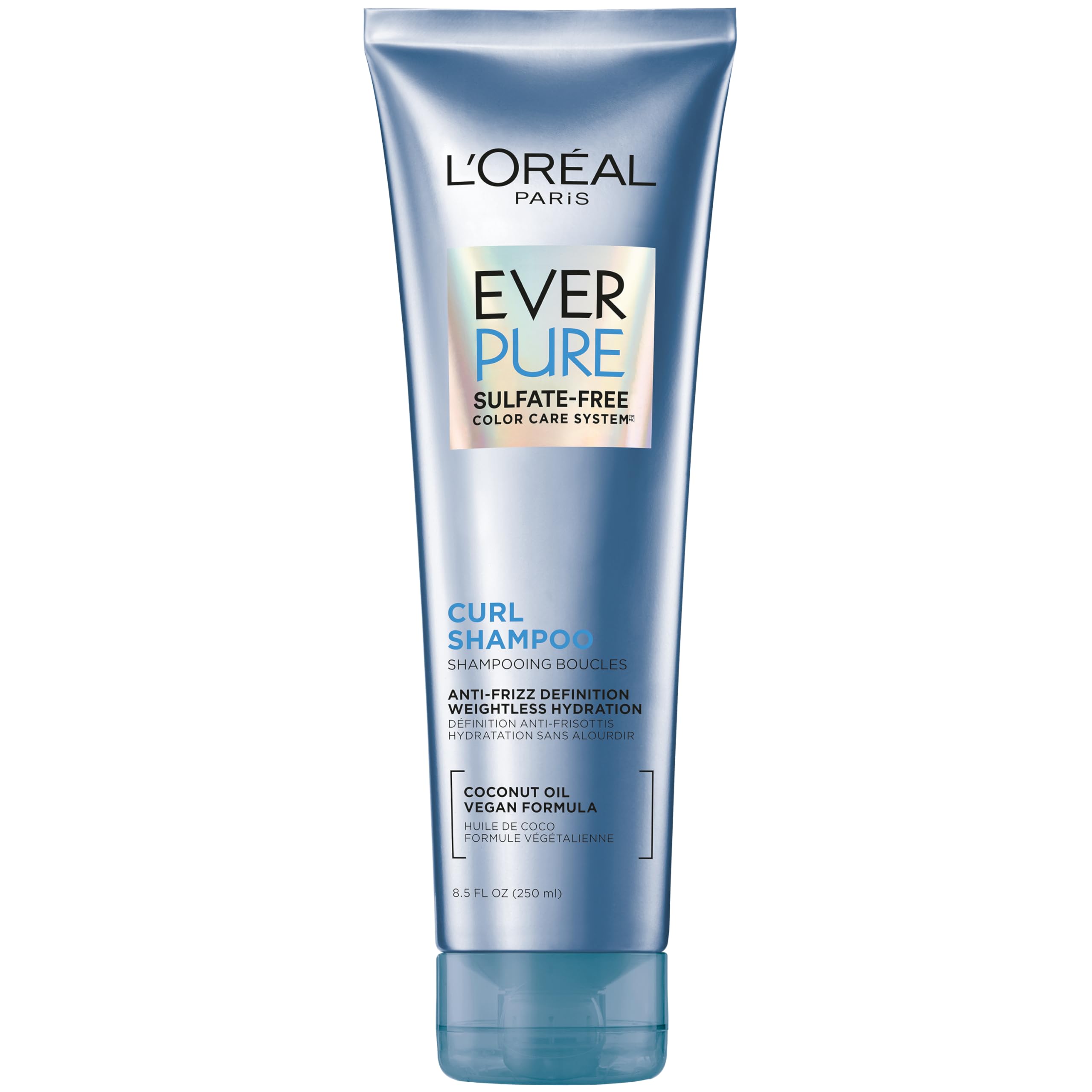 L'Oreal Paris EverCurl Sulfate Free Shampoo for Curly Hair with Coconut Oil - 8.5 Fl Oz