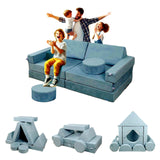 One Kitten 14-Piece Kids Sofa Bed - Dense Foam Kids Furniture with Multi-Use 3-in-1 Design