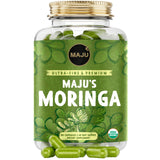 Maju Superfoods Organic Moringa Capsules, Oleifera Leaf Extract, Dried Drumstick Tree Leaves, Premium Plant-Based Supplement (90 ct)