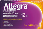 Allegra Allergy Tablets 12 Hour Formula - 36 Count (Pack of 3)