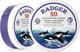 Badger SPF 50 Mineral Sunscreen - Unscented Broad Spectrum Protection