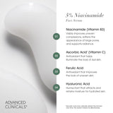 Advanced Clinicals 5% Niacinamide Serum for Pores & Skin Tone, 52ml