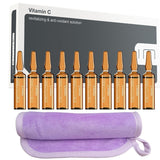 Pure Vitamin C 20% Brightening Serum Ampoules - Dark Spot & Anti-Aging Treatment (10x5ml)