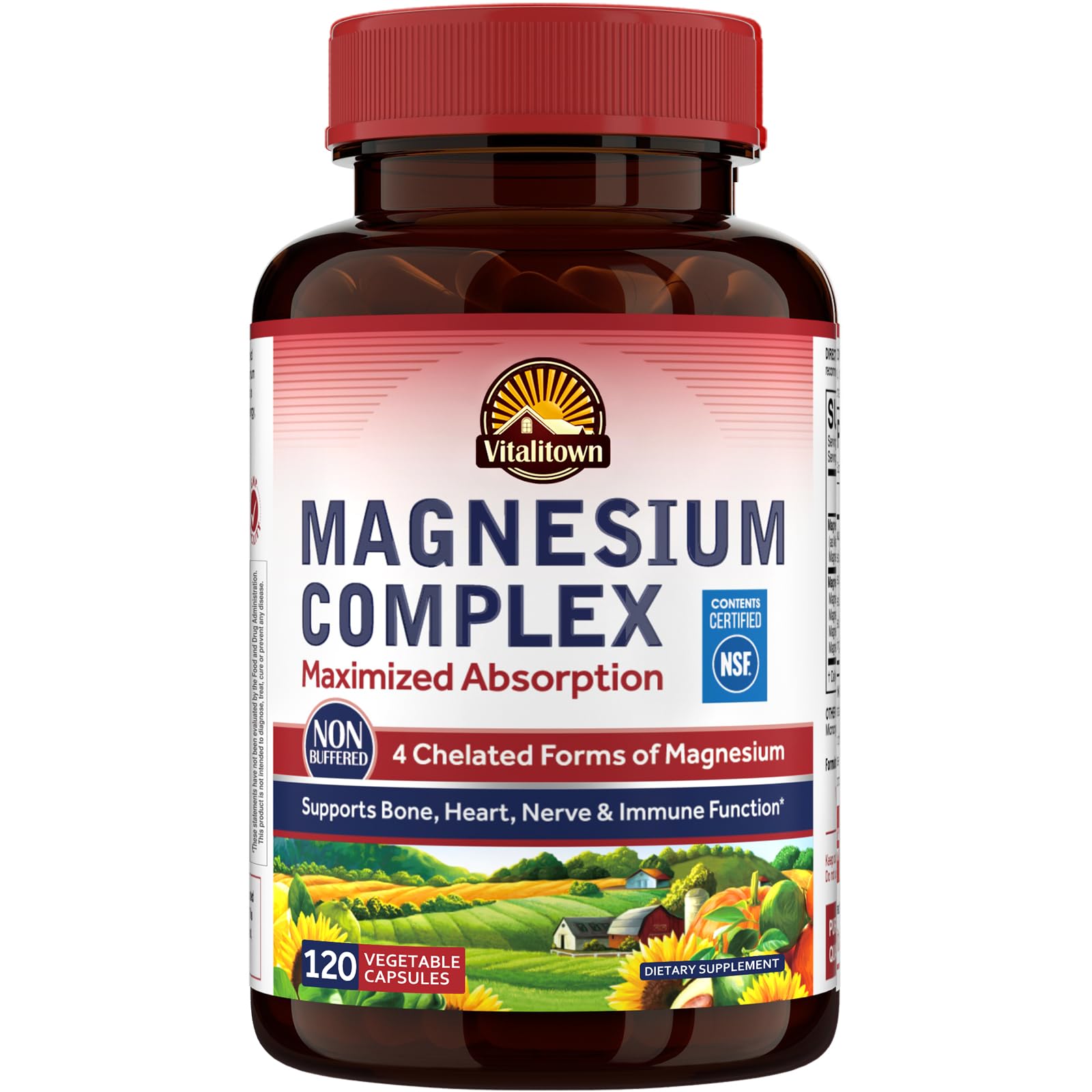 Vitalitown High Absorption Magnesium Complex - Glycinate, Malate, Taurate & Citrate