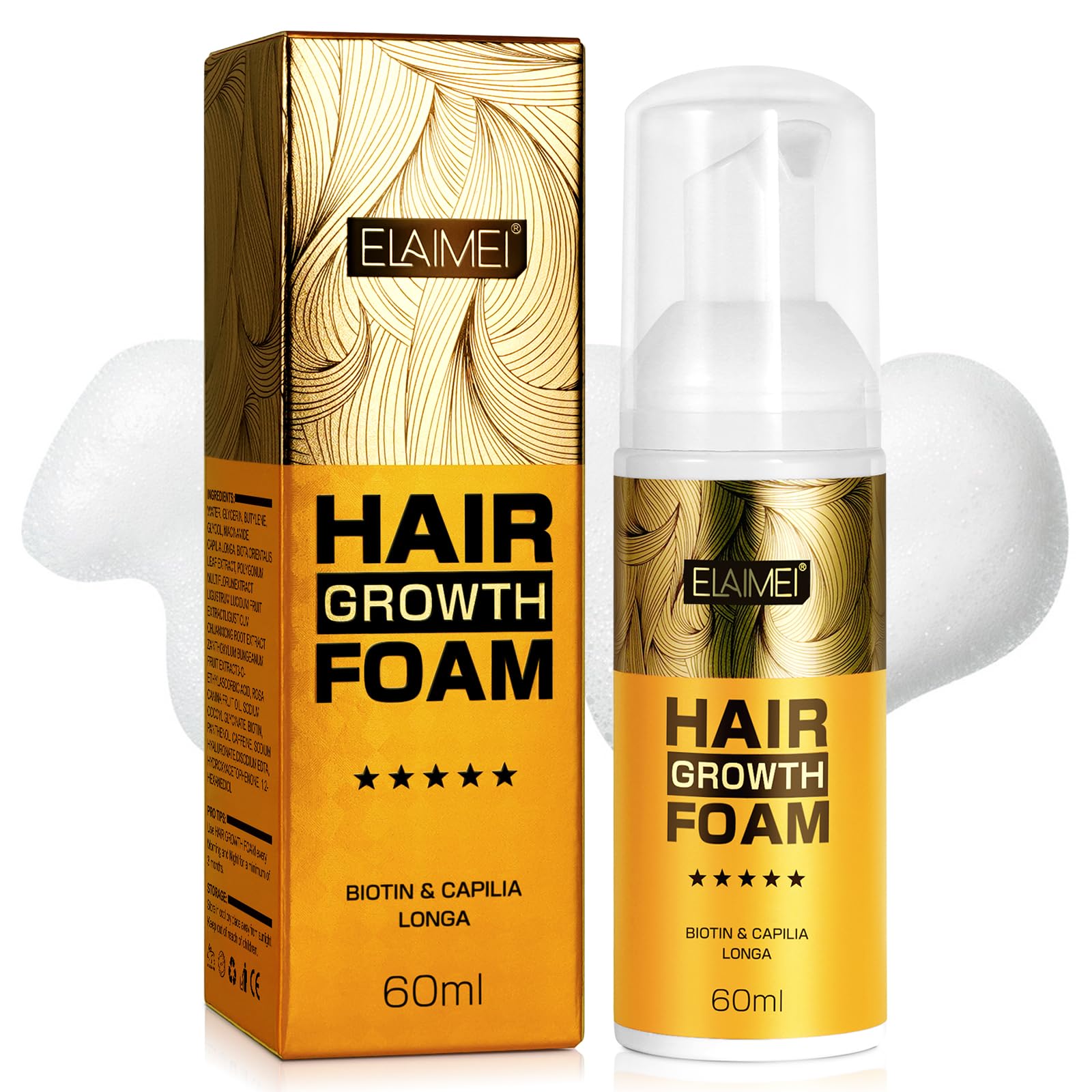 Hair Growth Foam & Serum for Men & Women - Anti-Hair Loss Treatment 60ml