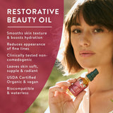 Badger Damascus Rose Face Oil - Organic, Hydrating & Radiant 29.5ml