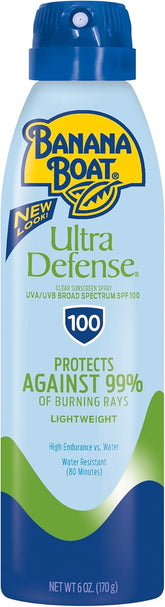 Banana Boat Ultra Defense Max Skin Protect Sunscreen Spray SPF 100
