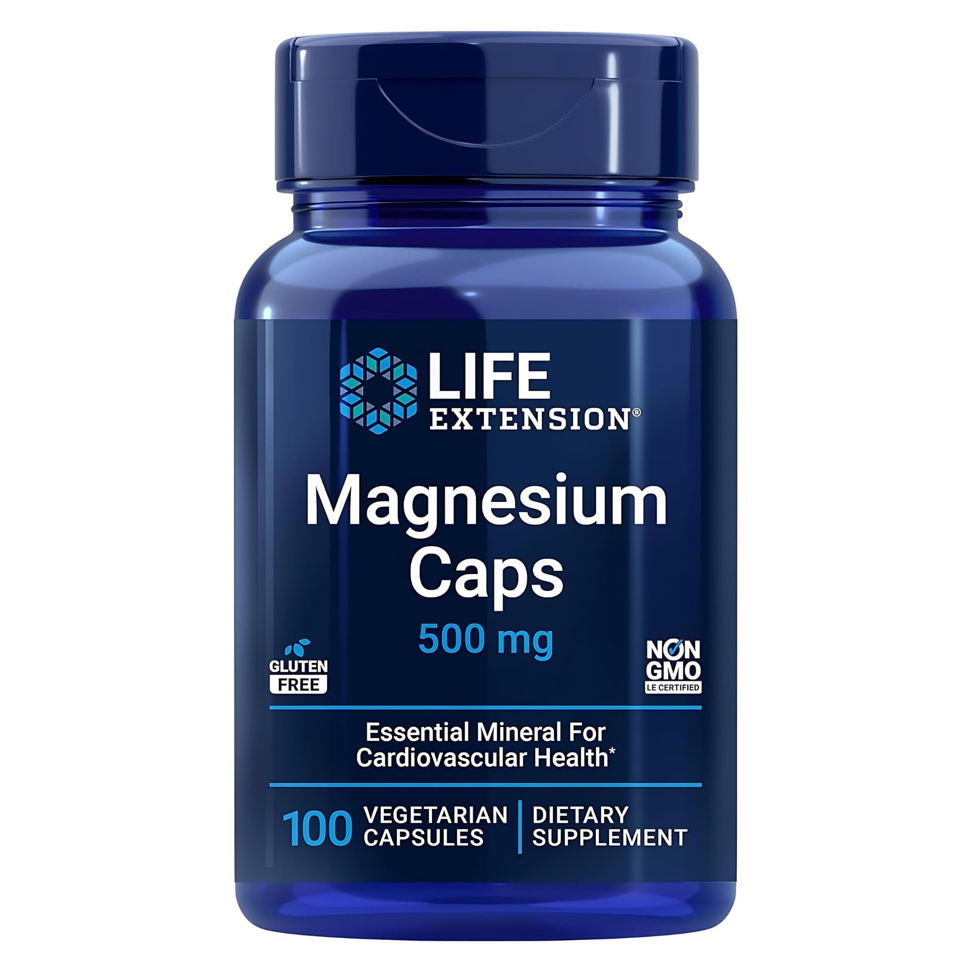 Life Extension Magnesium 500mg Capsules - High Potency Magnesium Supplement