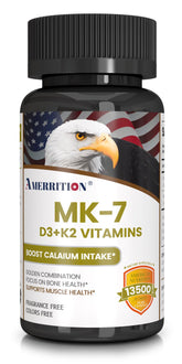 Amerrition VD3K2 - D3 and K2 Complex for Bone & Heart Health - 60 Servings
