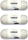 "Caron Simply Soft Yarn (Off-White 3-Pack) - Soft & Smooth Acrylic Yarn for Knitting & Crochet"
