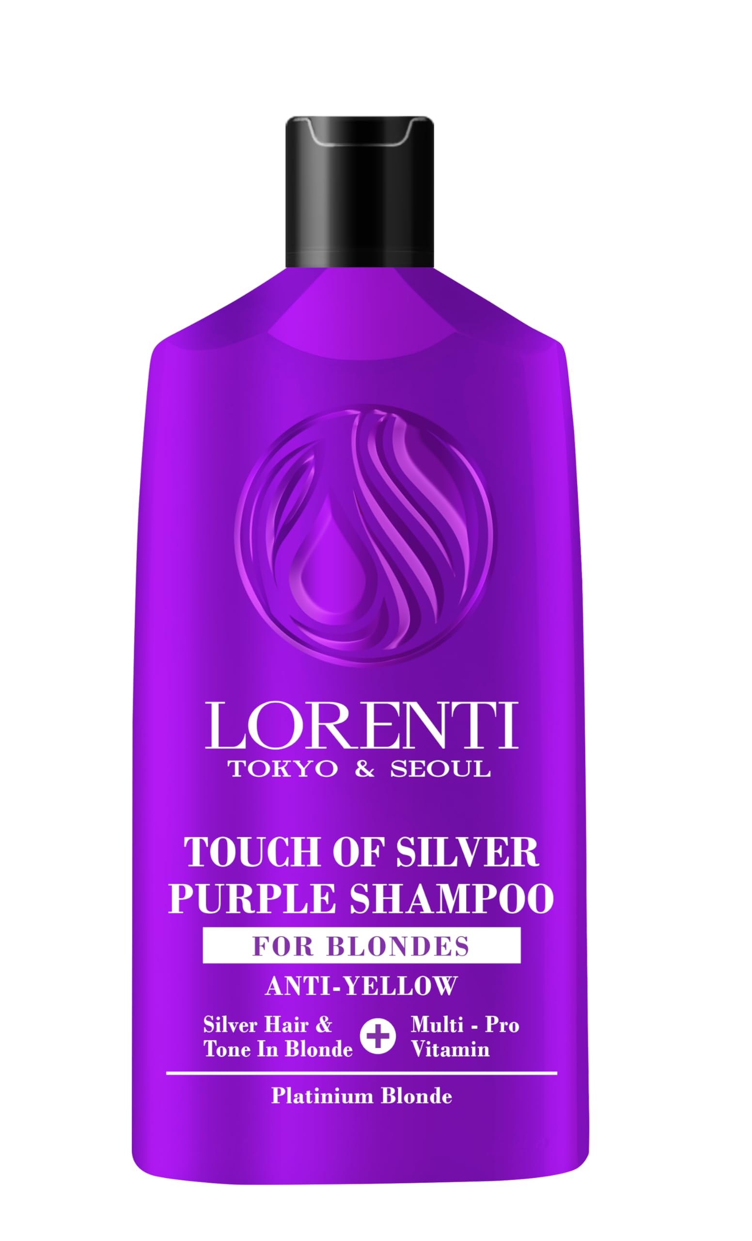 Lorenti Purple Hair Shampoo for Anti-Yellow Blonde Touch of Silver 630ml