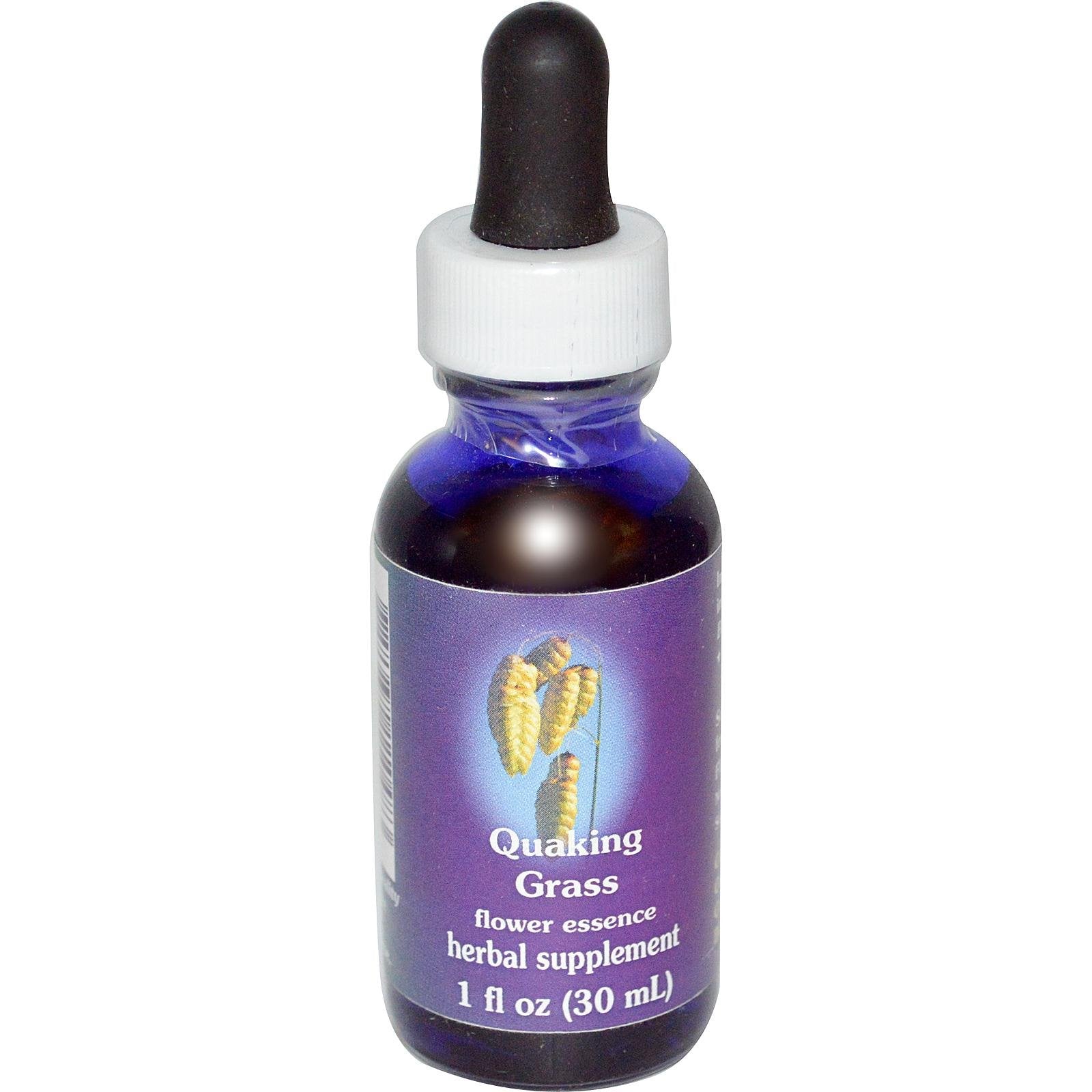 Quaking Grass Flower Essence Dropper Supplement - 1 Ounce Natural Grounding Aid