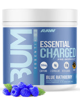 RAW Essential CHARGED Pre-Workout Powder - Rathberry Blue (25 Servings)