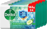 Dettol Hydra Cool Antibacterial Soap Bars (4 Pack) - Cucumber & Icy Menthol