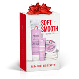 First Aid Beauty KP Bump Eraser Kit: AHA body scrub, smoothing lotion, Ingrown Hair Pads with BHA & AHA