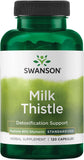 Swanson Milk Thistle with Silymarin for Liver Detoxification, Spleen & Kidney Healthy Function (120 Capsules) .