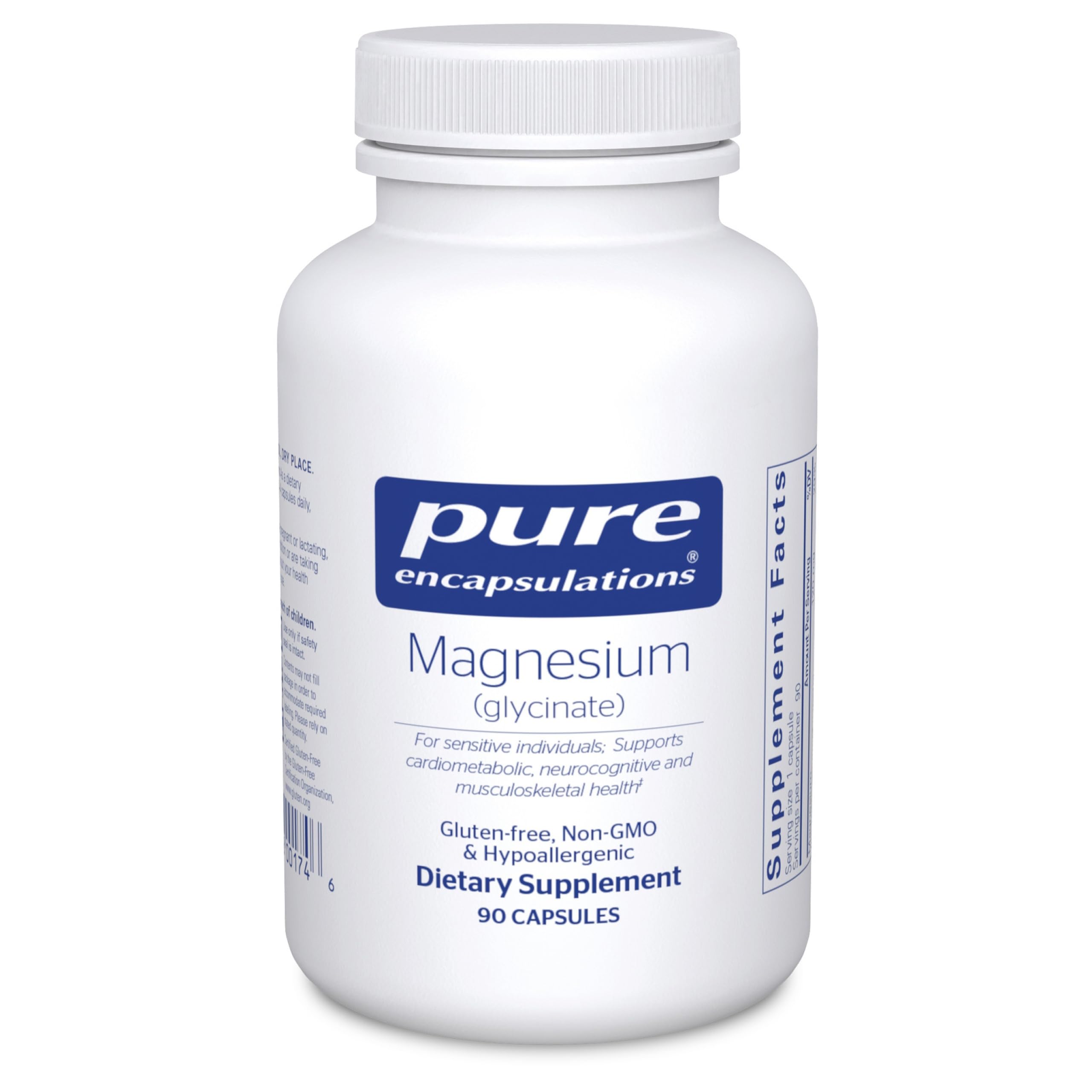 Pure Encapsulations Magnesium Glycinate 90 Capsules - High Absorption Magnesium Supplement