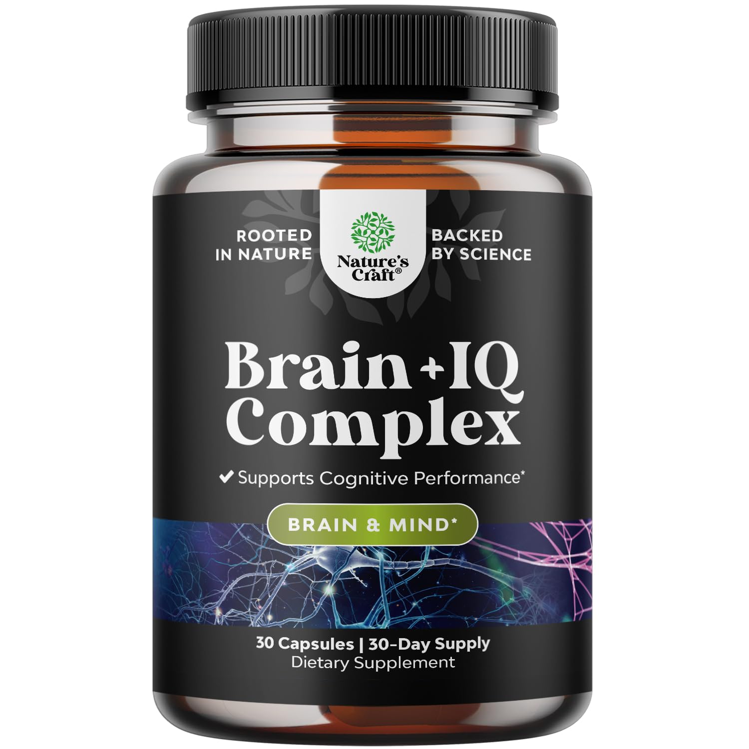 Nootropic Memory Supplement for Brain Support - Memory Pills with Vitamin B12, Bacopa Monnieri, Rhodiola Rosea, DMAE, Ginkgo Biloba & Phosphatidylserine - Natural Energy Booster