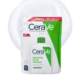 CeraVe Hydrating Facial Cleanser Refill, Dry Skin, Hyaluronic Acid + Ceramides + Glycerin (16 Ounce)