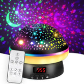 Star Projector Night Light for Kids Bedroom - Rotating Sky & Moon Lamp with Remote
