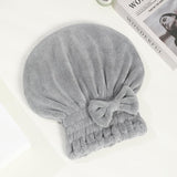 Reefi Ultra-Soft Coral Fleece Hair Drying Hat - Light Grey
