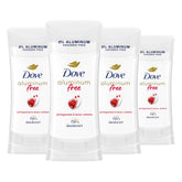 Dove 0% Aluminum Deodorant - Pomegranate + Lemon Verbena, 24H Odor Protection, 2.6 oz (Pack of 4)