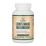 Double Wood Lions Mane Mushroom Capsules - Brain Support & Immune Health - 120 Count
