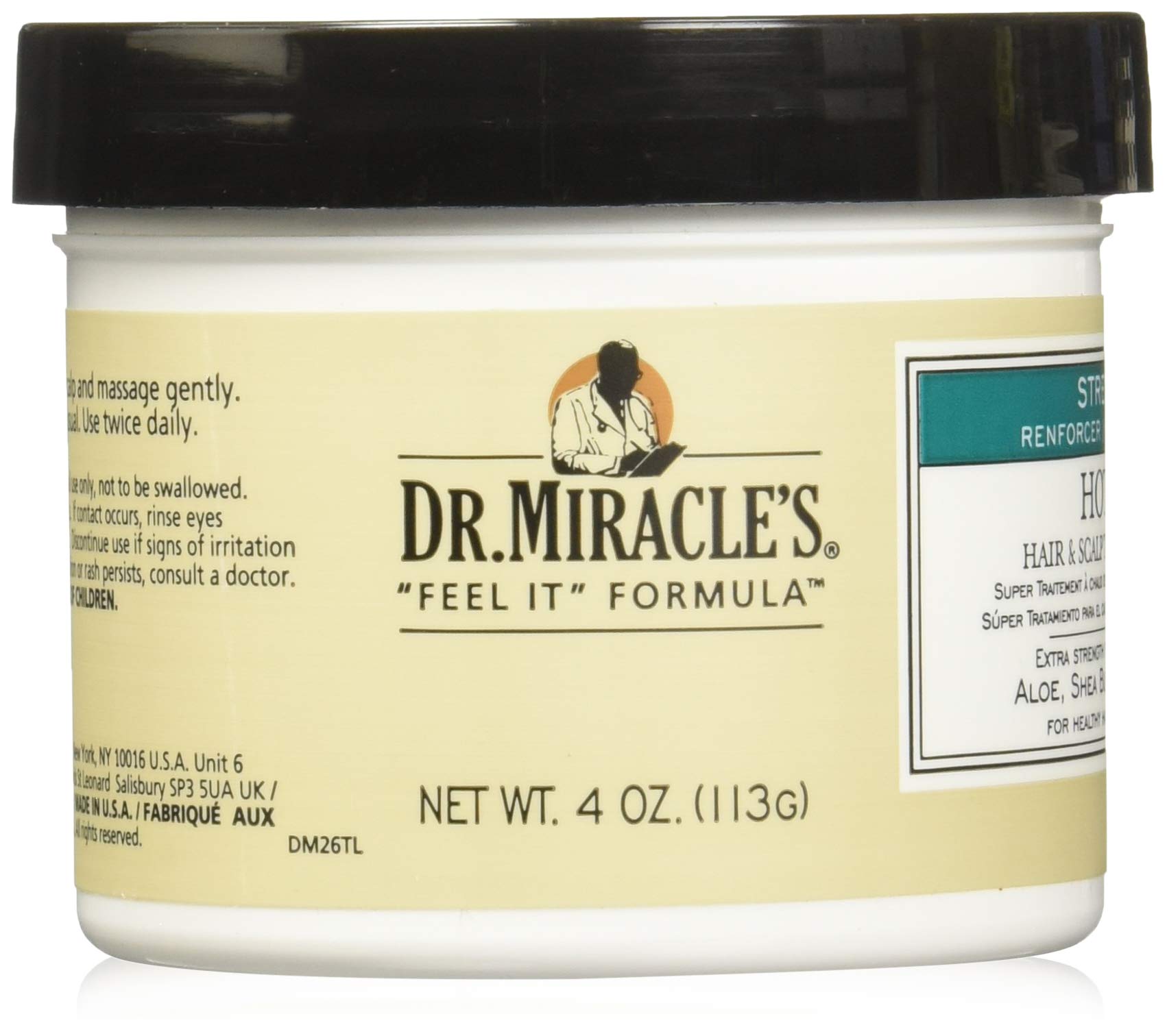 Dr. Miracle's Feel It Formula Hot Gro Hair & Scalp Treatment Conditioner, 4 oz