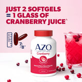 Azo Cranberry Urinary Tract Health Supplement 100 Softgels