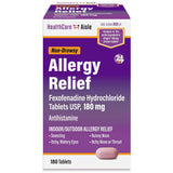 HealthCareAisle 24-Hour Allergy Relief, 180mg Fexofenadine HCl (180 Count) Non-Drowsy