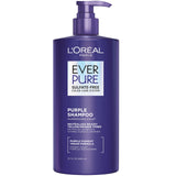 L'Oréal Paris Sulfate Free Brass Toning Purple Shampoo for Blonde/Ombre/Brown Hair, EverPure, 23fl oz