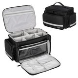 Premium First Aid Bag Empty - Medicine Storage Organizer with Detachable Divider - Emergency Medical Supplies Bag for Home & Travel - Black