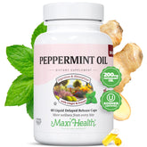 Maxi Health Delayed Release Peppermint Ginger Fennel Oil with Gingerable Natural Essential Oils, Promotes Digestion & Absorption, Dietary Supplement