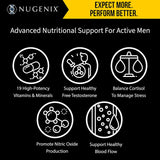Nugenix Men's Daily Testosterone Multivitamin - 19 Vitamins and Minerals, Supports Free Testosterone