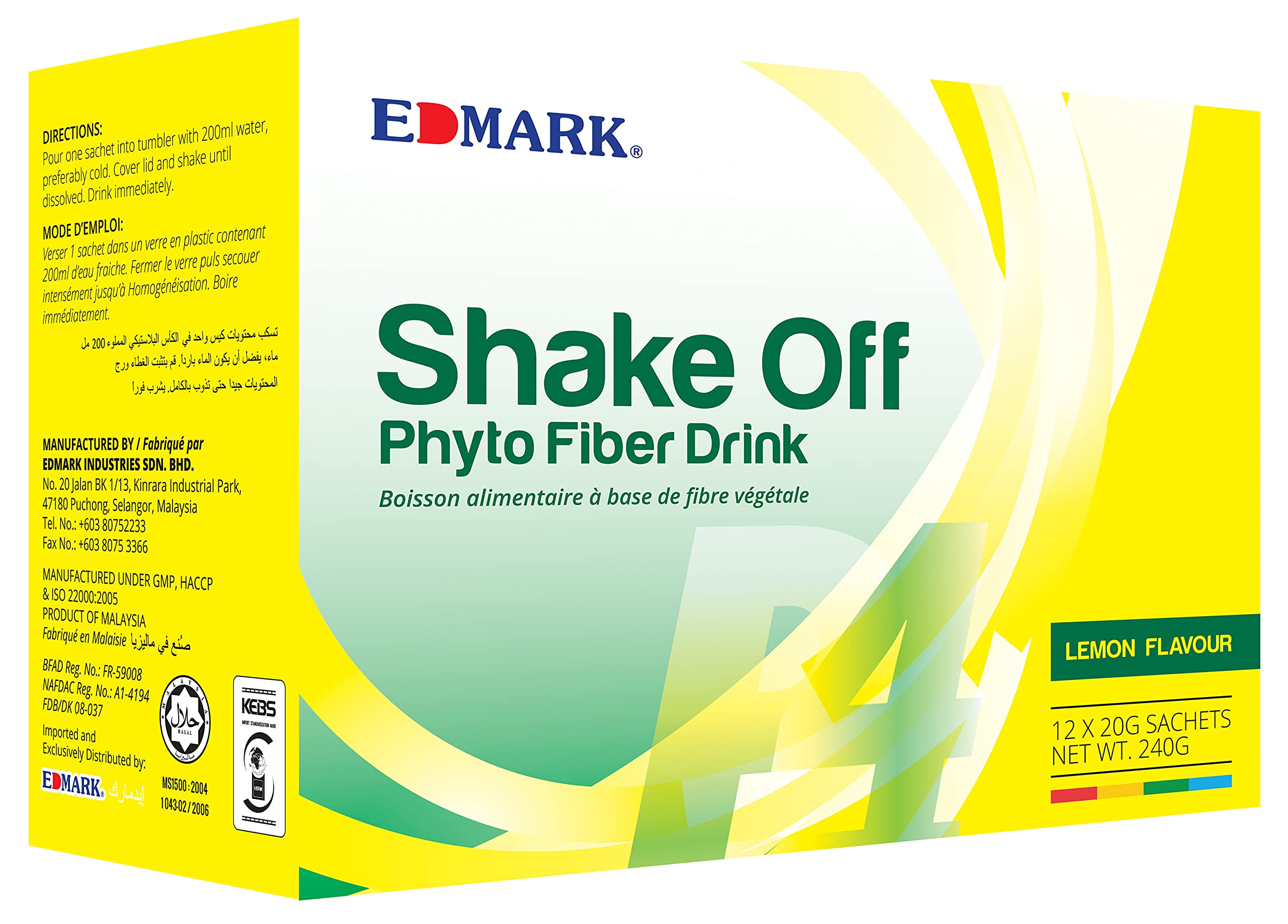 Shake Off Phyto Fiber Drink - Refreshing Lemon Flavor
