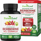 Berberine HCl Complex 1300mg 97% for Metabolic & Weight Management W/ Ceylon Cinnamon, Bitter Melon, Gymnema, 90 Veggie Caps