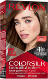 Revlon ColorSilk with Bond Repair Complex, Permanent Hair Color, 100% Gray Coverage, Ammonia Free Hair Dye, Vegan Keratin, 51 Light Brown